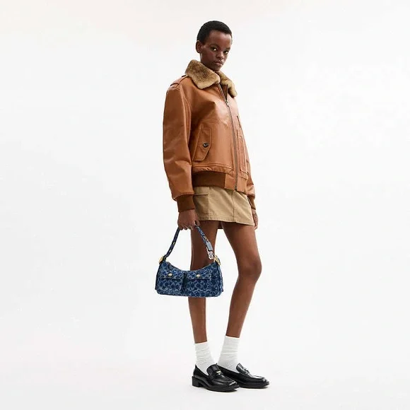 Coachtopia Cargo Shoulder Bag in Upcrafted Denim - Picture 7 of 16